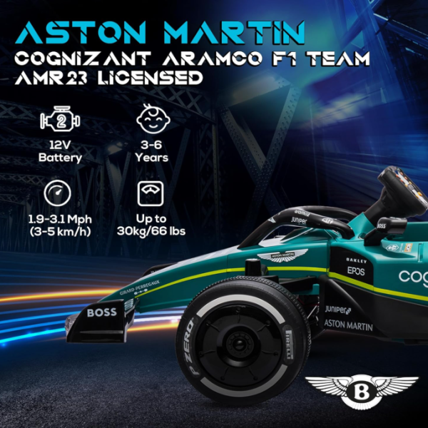 ASTON MARTIN LICENSED KIDS ELECTRIC GO KART