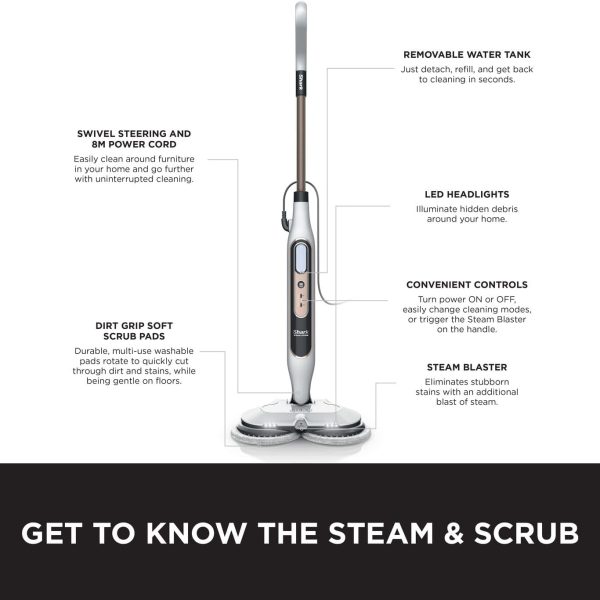 SHARK STEAM + SCRUB AUTOMATIC STEAM MOP WITH STEAM BLASTER