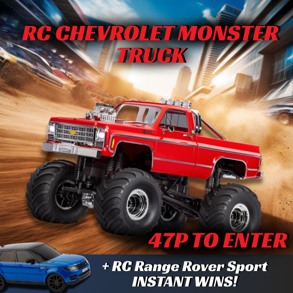TRAXXAS MONSTER TRUCK + 5 INSTANT WIN RANGE ROVER RC CARS