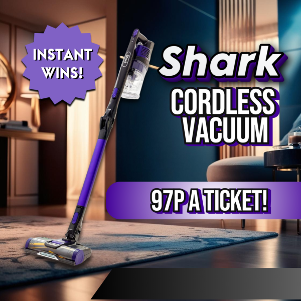 SHARK CORDLESS STICK VACUUM + £100'S IN INSTANT WINS