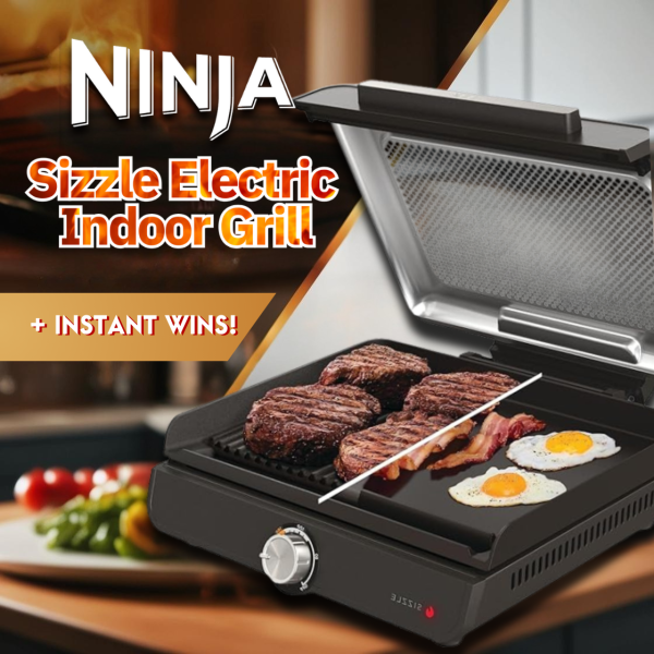 NINJA SIZZLE ELECTRIC GRILL + £100S IN INSTANT WINS