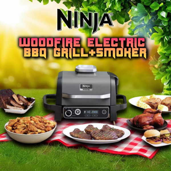 NINJA WOODFIRE ELECTRIC BBQ GRILL AND SMOKER