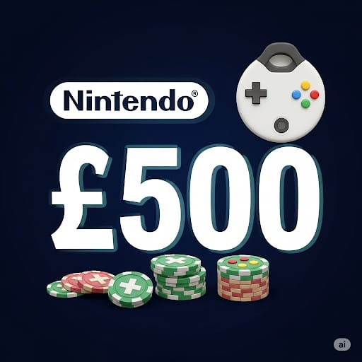 NINTENDO SPINS LOTS OF CHANCES TO WIN £500 INSTANTLY. - OVER £20,000 IN PRIZES AND OVER 60,000 CHANCES TO WIN FOR 9p